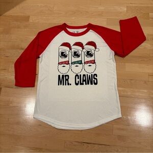 Mr Claws (White Claw) - 21 Threads Christmas Baseball-Style T-shirt - M